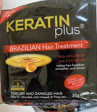 Keratin Plus Brazilian Hair Treatment For Dry And Damage Hair 1 Dozen 20g each