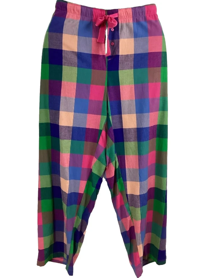 Faded Glory Plus Size Woven Cotton Pajama PJ Long Pant Loungewear Lightweight - Image 2 of 4