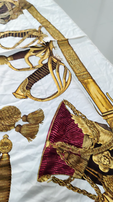 HERMÈS GRAND UNIFORME シルクスカーフ Hermes Silk Carre 90 Scarf Grand Uniforme J.Metz | eBay