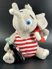 1993 Coca Cola Red White Stripped Swimsuit Elephant 6  Plush