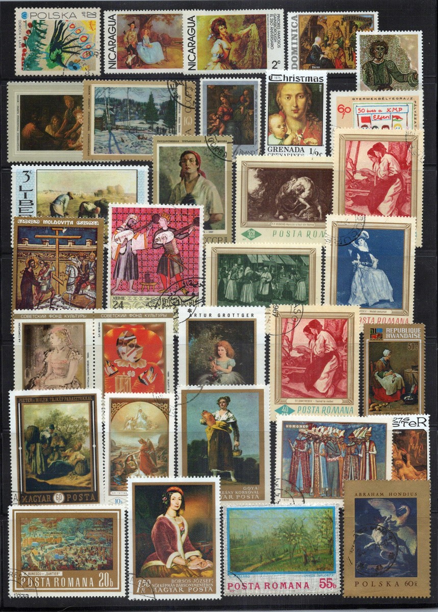 Art Stamp Collection MNH/Used Landscapes Paintings Portraits ZAYIX