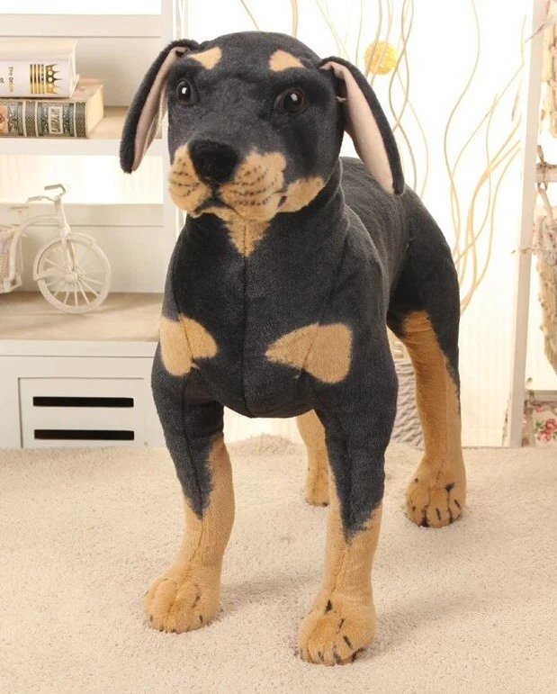 Doberman Pinscher Dog 9 Inch Stuffed Animal Plush Toys Toddler Doll Kids  Gifts