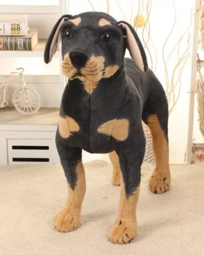 Dobermann Pinscher Hund Plüschtier Plüsch Spielzeug Puppe Kinder Geschenke - Bild 3 von 7