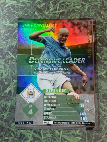 Panini WCCF 2015-16 Vincent Kompany Manchester City Refractor card England - Picture 1 of 2