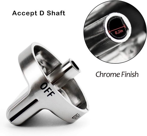 Sturdy Replacement Knobs for Frigidaire Ranges - D-Shaft Metal Insert included - Picture 4 of 9