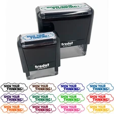 Show Your Thinking Thought Bubble Teacher Student Self-Inking Rubber Stamp