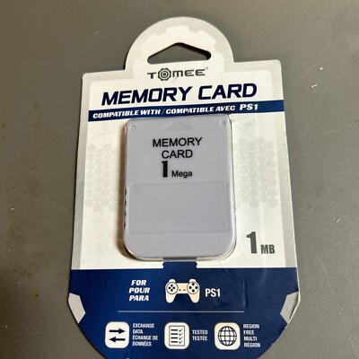 NEW Tomee Memory card for the Sony Playstation 1 System Console 1 meg 15 Block