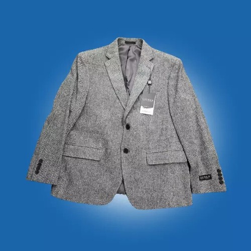Lauren Ralph Lauren Classic-Fit Wool Suit Jacket Black/White Herringbone 44R NWT