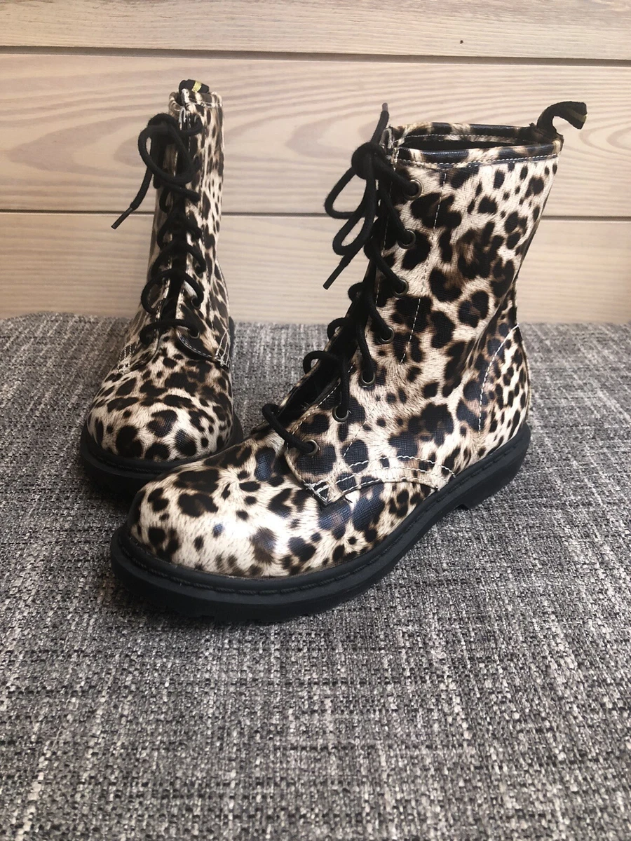 Leopard combat shop boots