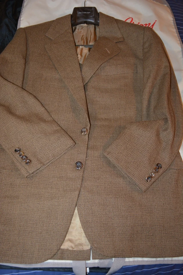 $3895 Oxxford Ropa Lana Marrón Chaqueta Blazer 40R 40S Saks Fifth Ave Hecho a Mano Foto 2 de 4