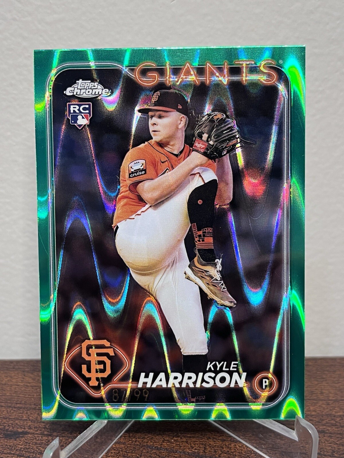 2024 Topps Chrome - Green Raywave  Refractor #191 Kyle Harrison /99 (RC)