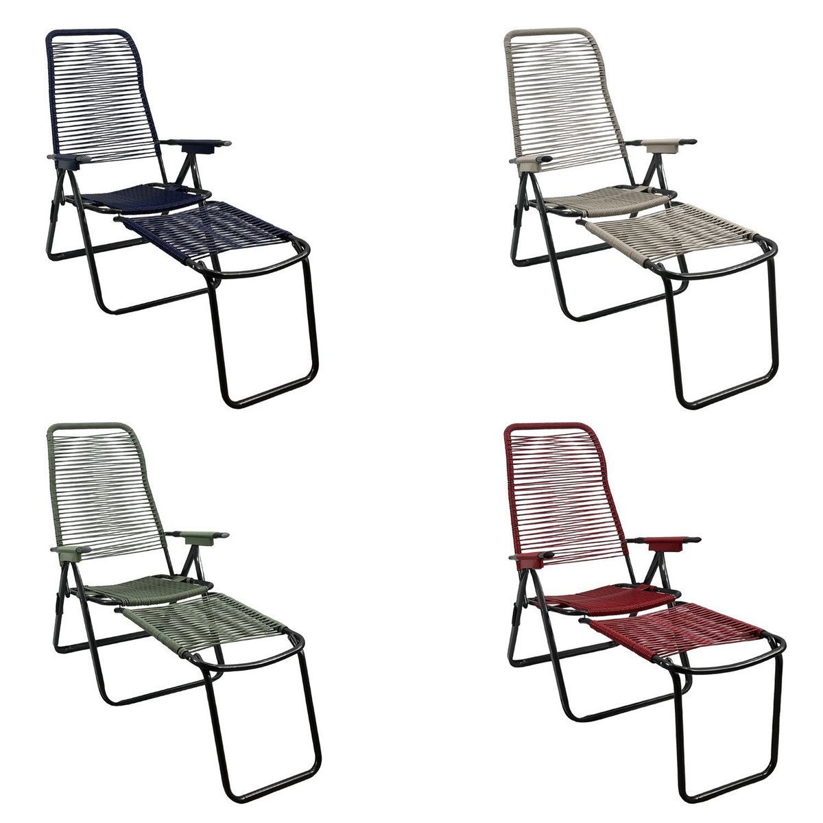 SEDIA SDRAIO PIEGHEVOLE CON PROLUNGA LETTINO PRENDISOLE GIARDINO