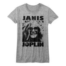 Ladies Janis Joplin Athletic Heather Music Shirt