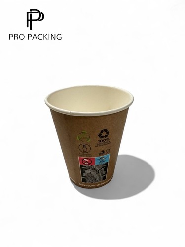 Premium Kraft-Pappbecher 200ml | 300ml | 400ml | Einwegbecher To-Go | Deckel - Bild 5 von 9