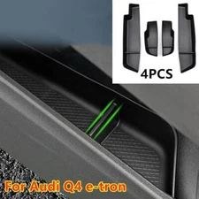 4X Side Door Storage Box Holder TPE Organizer Front and Rear For Audi Q4 e-tron
