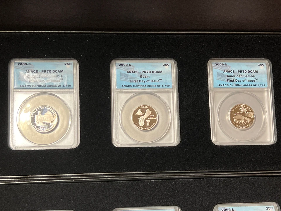 2009S ANACS 6 Coin Limited Edition Set DC & Territories PR70 In Gift Box X145 - Image 3 of 4