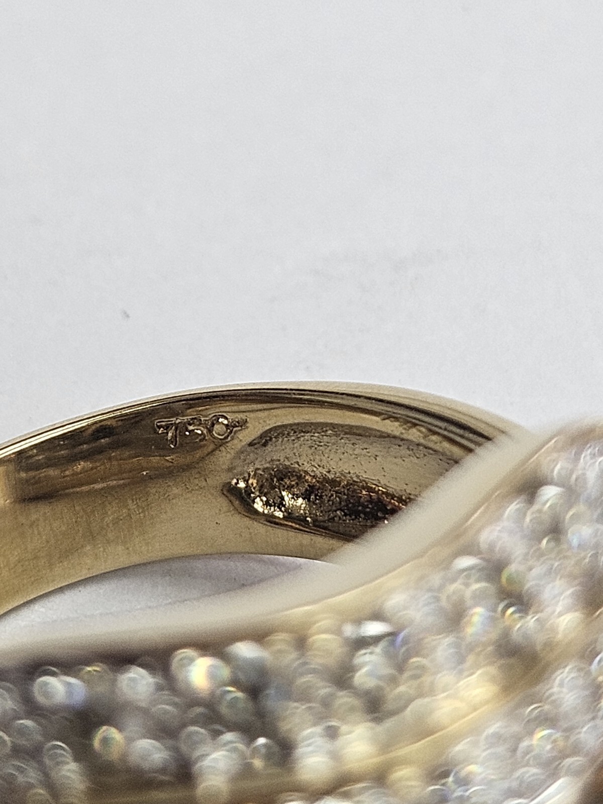 18k Yellow Gold Diamond Tahitian Pearl Ring - image 8