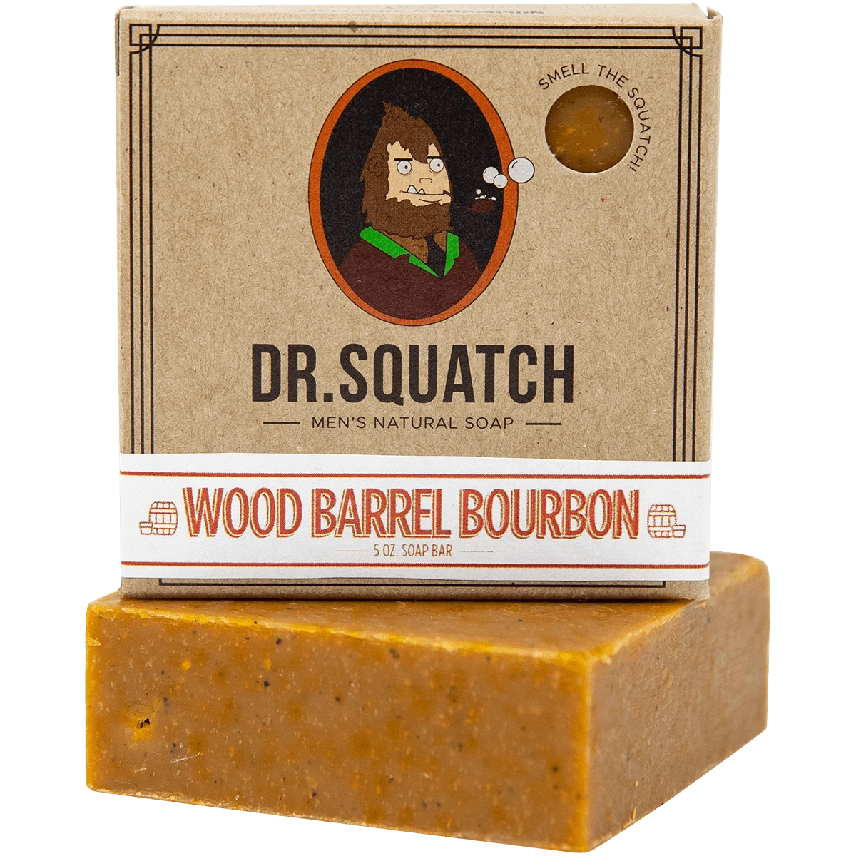 Dr Squatch Wood Barrel Bourbon Bar Soap