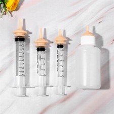Cat Kitten Nursing Bottle and Syringes with Nipples Kit Feeding Pet Newborn Set