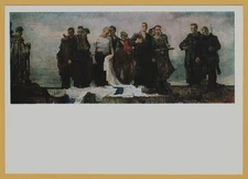 1985 FEAT SAILOR “The Oath of the Baltic Sailors” ART Navy OLD Soviet Postcard