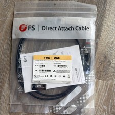 FS Direct Attach Cable 10G, 1M 3 ft, 10G SFP Passive Copper Twinax Cable DAC
