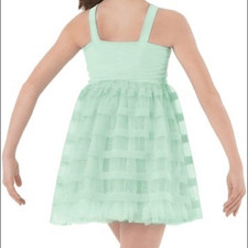 Weissman Dance mint green ballet Jazz tap Costume dress leotard 8617 child SC 6