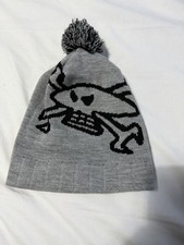 Guy Martin Grey Skull And Spanner’s Knit Bobble Hat
