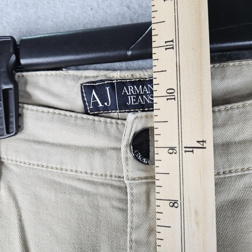 Armani Jeans Jeans Womens 34 Beige Straight Leg Mid Rise Stretch Denim Pants - Picture 6 of 15