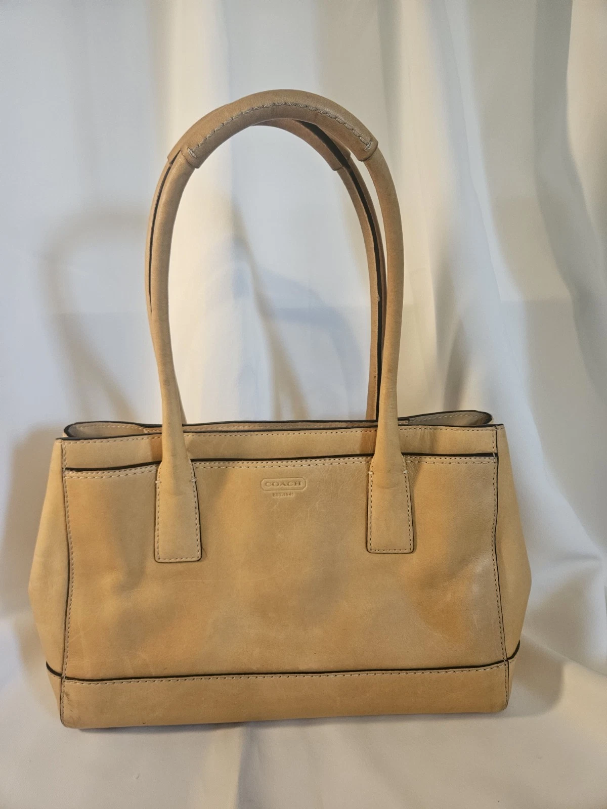 Borsa a mano Coach M0773 11554 Madeline vintage beige gialla