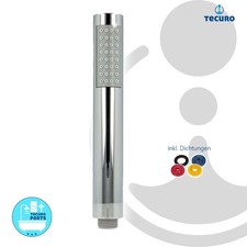 tecuro DESIGN Stabhandbrause Ø 30 mm, mit Brauseregen und Antikalkdüsen - chrom