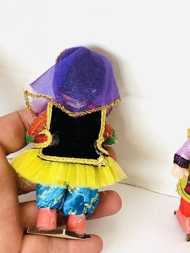 Vintage Handmade European Mini Dolls Lot(2) 4.5in Plastic Read - Picture 7 of 8