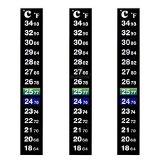 SunGrow Betta Fish Tank Thermometer Stick On, Aquarium Temperature Sticker Strip