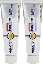 (2 Pack) Equate Maximum Strength Sensitive Extra Whitening Toothpaste with Fluor