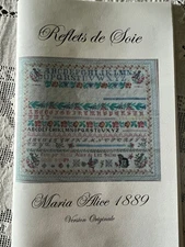 Reflets de Soie- Maria Alice 1889 Sampler Chart