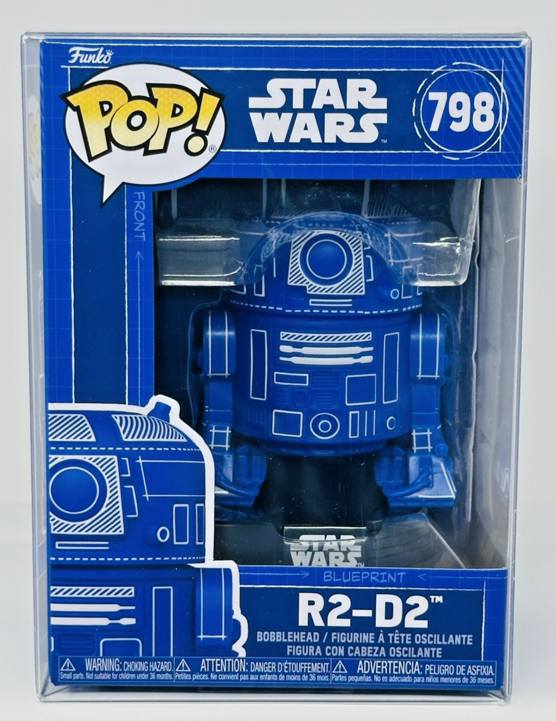 Funko Pop! Star Wars: R2-D2 (Blueprint Deco) #798 w/ Premium Protector - New