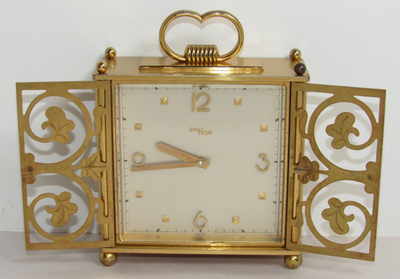 Imhof Swiss Made Carriage Desk Clock 15 Jewels 8-Day Timepiece | eBay
