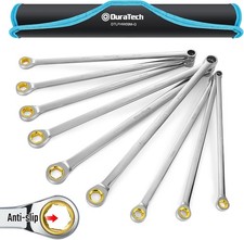 Extra Long Double Box End Ratcheting Wrench Set 9-Piece Metric 10 12 13 14 15 16