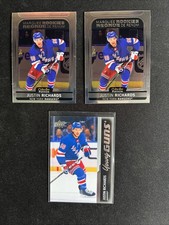 Justin Richards 3 Card NHL Ice Hockey Trading Card Lot Young Guns Rookie RC