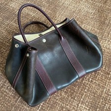 HERMES Garden Party PM Tote Bag Amazzonia Borsa a mano in tela rivestita in gomma donna