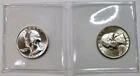 1962 P & D Washington Quarter 2 Coin Set US Mint 90% Silver 25C Unc