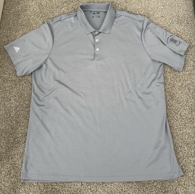 Adidas Golf Polo Shirt XL Gray Performance Climalite Mens Cold Beer Open