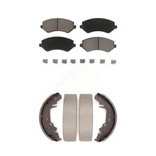 Front Rear Ceramic Brake Pads & Drum Shoe Kit For Dodge Grand Caravan Chrysler