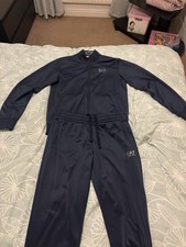 Emporio Armani EA7 Men's Tracksuit Large Silk Blue