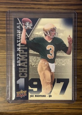 2013 UPPER DECK NOTRE DAME NATIONAL CHAMPIONS JOE MONTANA CHEAPEST ON eBAY!