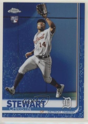 2019 Topps Chrome Blue Refractor 87/150 Christin Stewart #69 Rookie RC 02eg