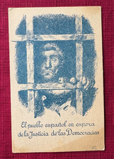 JOHN'S DEALS - FRANCE - 1946 ANTI-FRANCO PETITION CARD SENT TO UNITED NATIONS