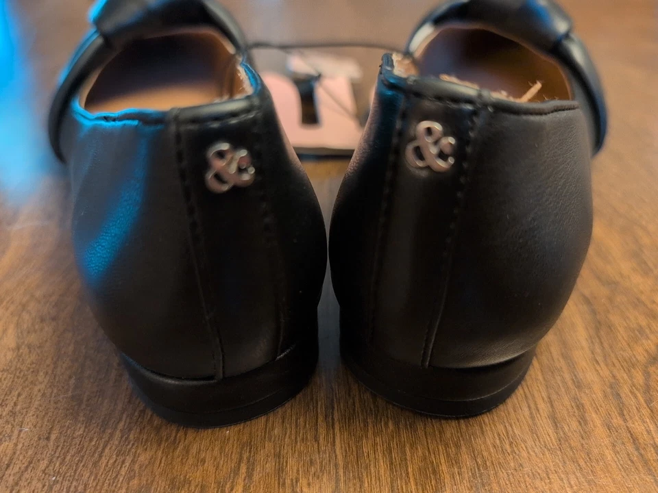 Sam & Libby Mujer Laurena Punta Anudada Ballet Pisos Negros Talla 7.5 ¡Nuevo! Foto 3 de 4