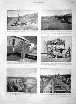 Alter antiker Druck 1900 Modder Flusskrieg Afrika Pietermaritzburg Post Bier 20.