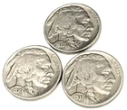 # C7985     U.S.  BUFFALO   NICKELS    3  COINS,   1935, 1936, 1937