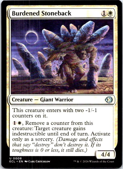Burdened Stoneback U Lorwyn Eclipsed 8 NM